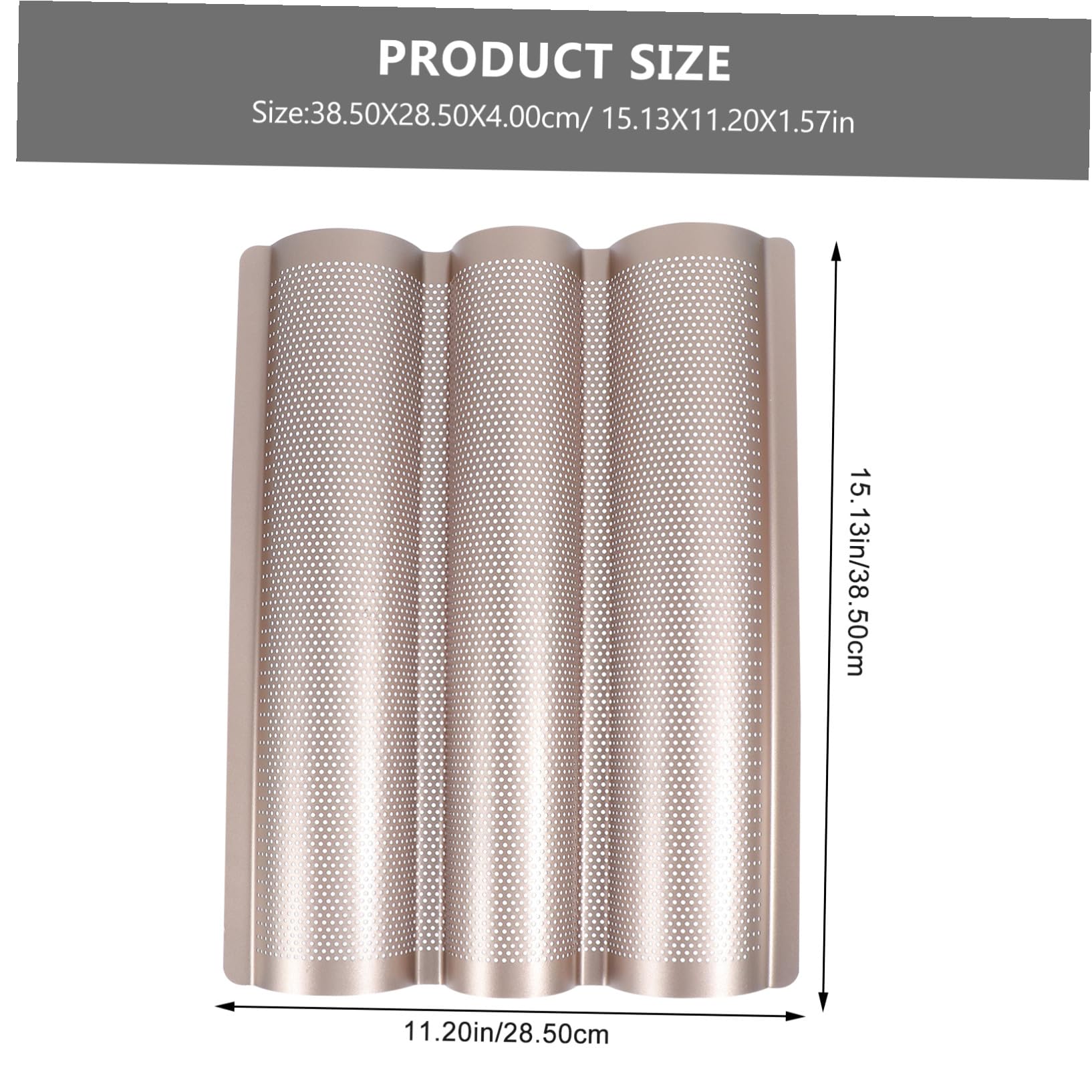 TOYANDONA Baguette Backform aus Antihaft Material mit Geschlitztem Design für Französisches Brot Backblech Brotbackform Küchenhelfer