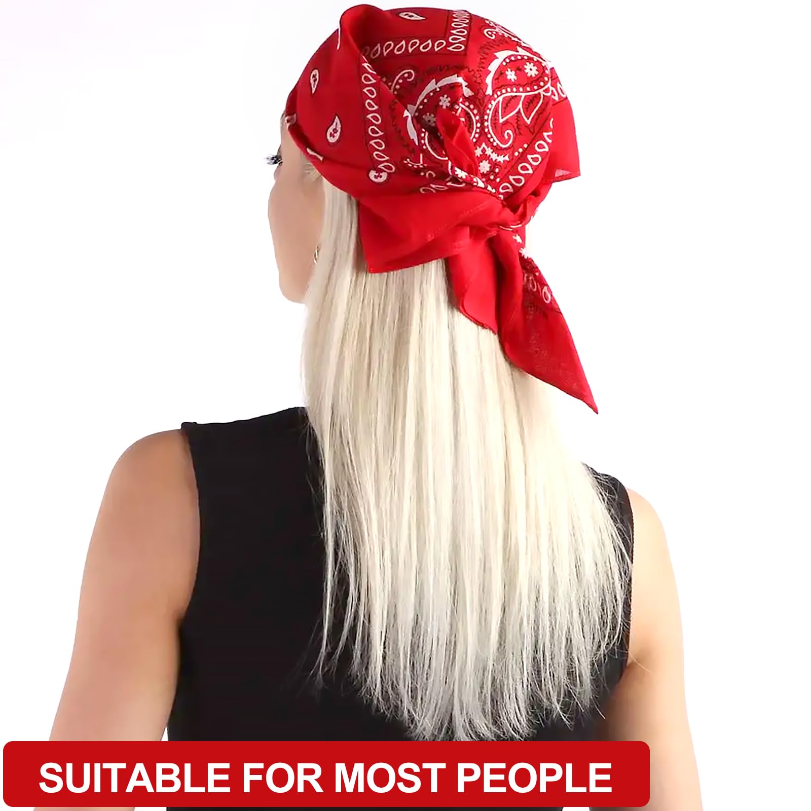 sularpek Bandana, Bandana dla kobiet i mężczyzn, szal z wzorem paisley, uniseksowe szale, szale z wzorem paisley na głowę, szale na włosy, szale na nadgarstek, szale dla motorzystów (55 x 55 cm