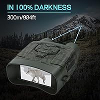 Vista 6 de Gafas de visión nocturna, prismáticos Profey 4K de visión nocturna para adultos, gafas de visión nocturna recargables para caza y seguridad, tarjeta