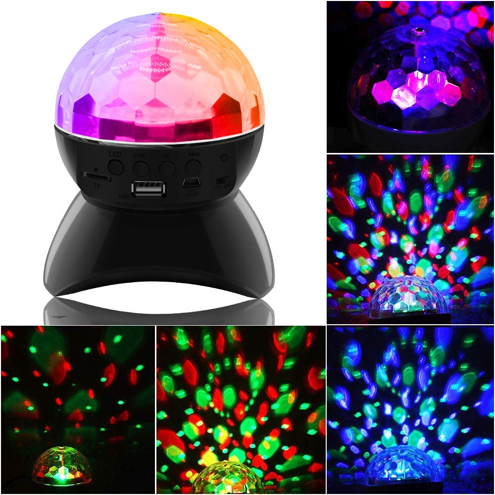 Sfera Disco Ball 360° Con Controllo Vocale - Lampada Da Festa RGB, Rotante, Con Telecomando E USB - Foto 3