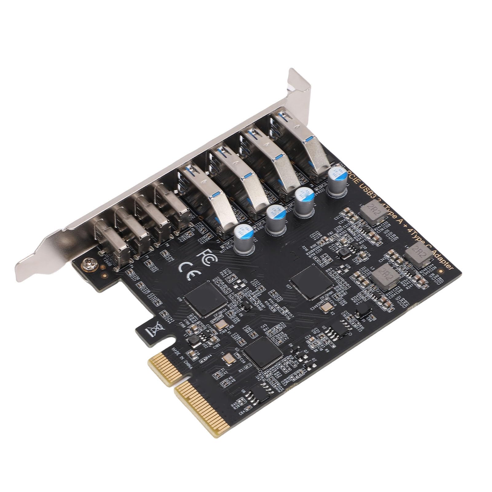 Scheda di Espansione Ad Alta velocità da PCIe a USB 3.2 Gen 2 con 8 Porte per Giochi su PC Desktop e Storage Esterno