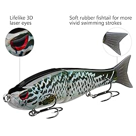 Bassdash SwimShad Glide Baits Jointed Swimbait Bass Pike Salmon Trout Muskie Fishing Lure