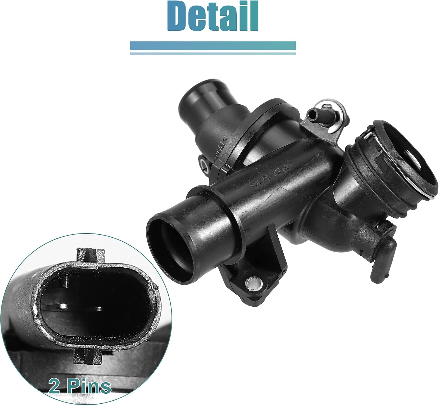 X AUTOHAUX 6512001215 Engine Coolant Thermostat Housing Assembly for Mercedes-Benz C E GLE GLK S SLK for Mercedes-Benz Sprinter 2017-2019