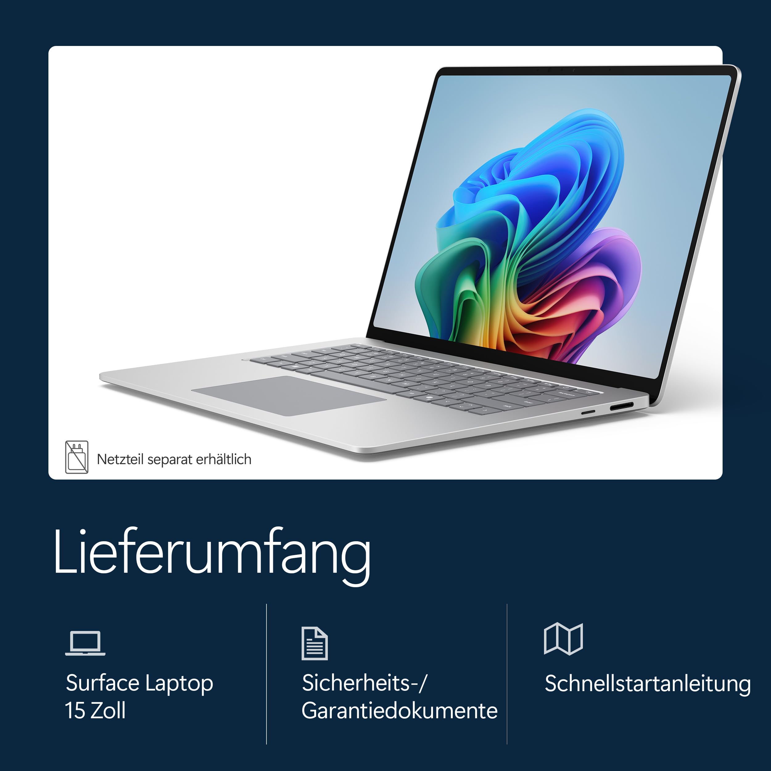 Microsoft Surface Laptop, 15" | Snapdragon X2 Elite | 16GB RAM, 512GB SSD | 15" LCD Touchscreen | Copilot+ PC | Platin | Windows 11 Home | Neuestes Modell (8. Edition)