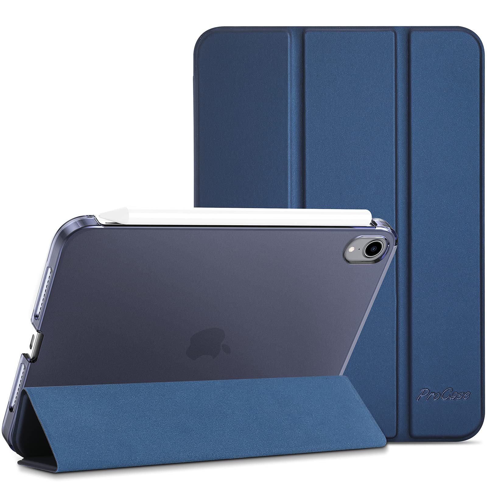 ProCase iPad Mini 6 Case 8.3 Inch 2021 iPad Mini 6th Generation Case, Hard Back Cover Cases for 2021 iPad Mini 8.3" 6th Gen A2567 A2568 A2569 -Dark Blue
