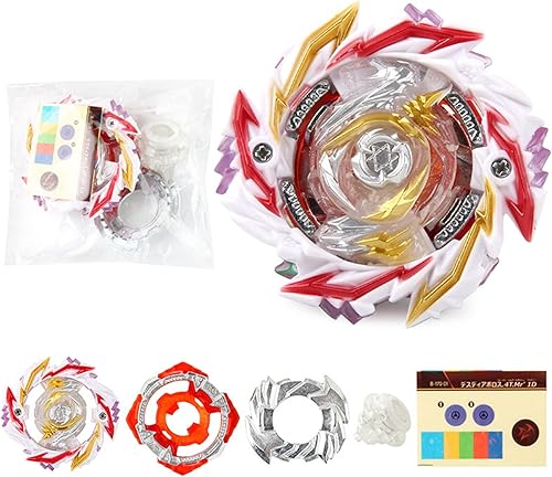 Miniatura 8 de Battling Toys Burst Booster Superking Sparking B-170 02 Abyss Diabolos 5 Fusion' 1S Starter con B-184 Custom String Bey Launcher LR