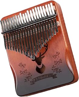 Kalimba Brown 21 17 Key Mahogany Kalimba Portable Keyboard Instrument(21 keys)