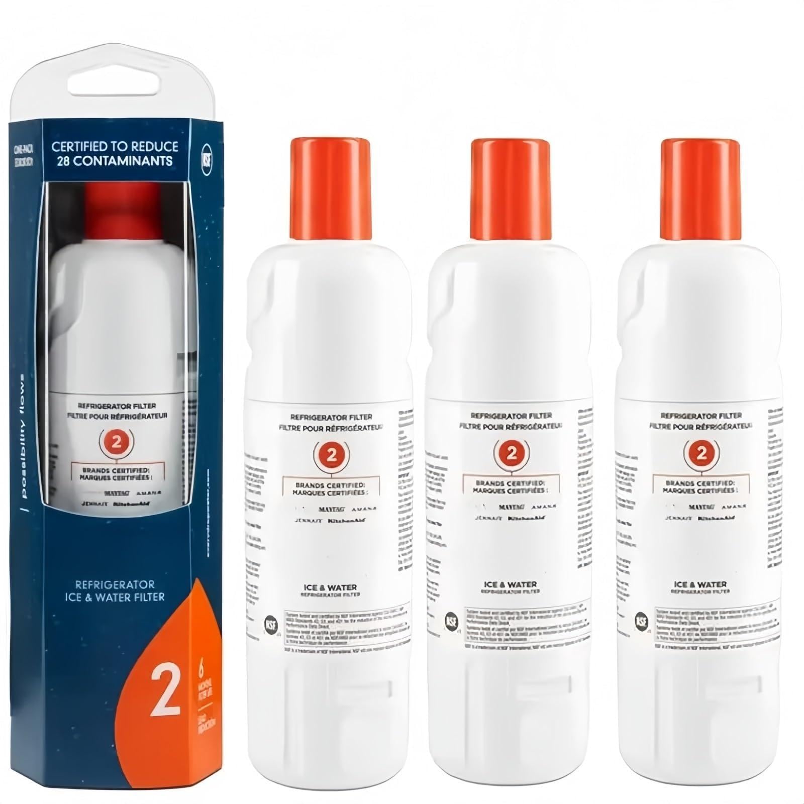 Cartuccia filtro acqua frigorifero, cartuccia filtro di ricambio n. 2 for produttori di ghiaccio e distributori d'acqua, modello EDR2RXD1, 1 pezzo