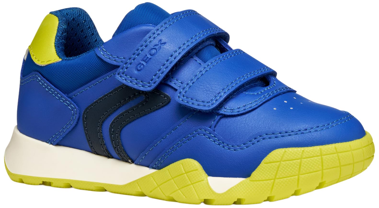 Geox Junior J Rann-E Boy Sneakers, Royal/Lime, 37 EU