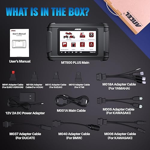 Miniatura 8 de ANCEL MT500 Plus - Escáner OBD2 para motocicleta, herramienta de escaneo de diagnóstico para BMW, Honda, Yamaha, Ducati, KTM, Kawasaki, Suzuki,