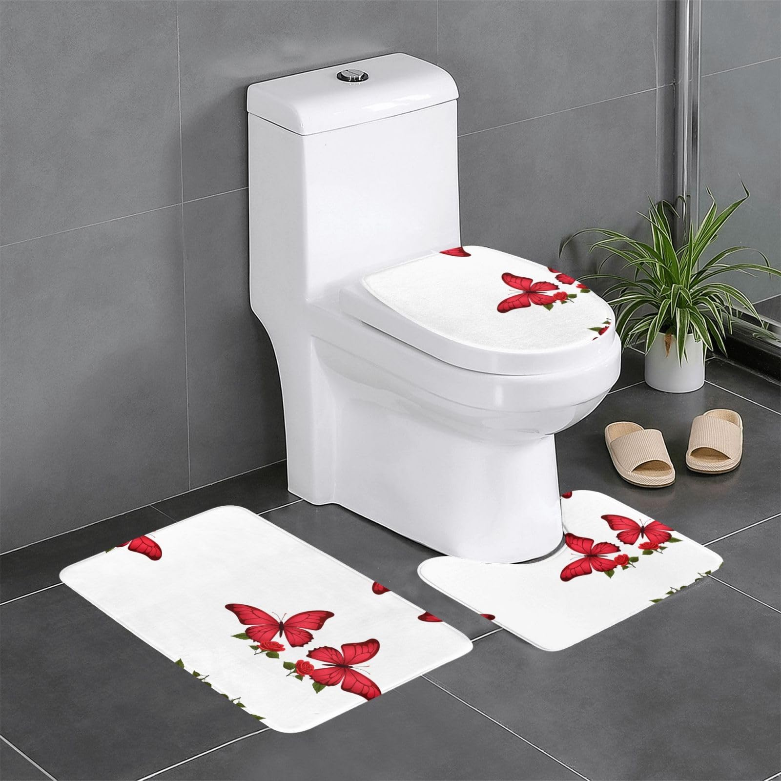 Tapis de sol de salle de bain WHJSSF 61 x 40,6 cm rectangulaire ovale