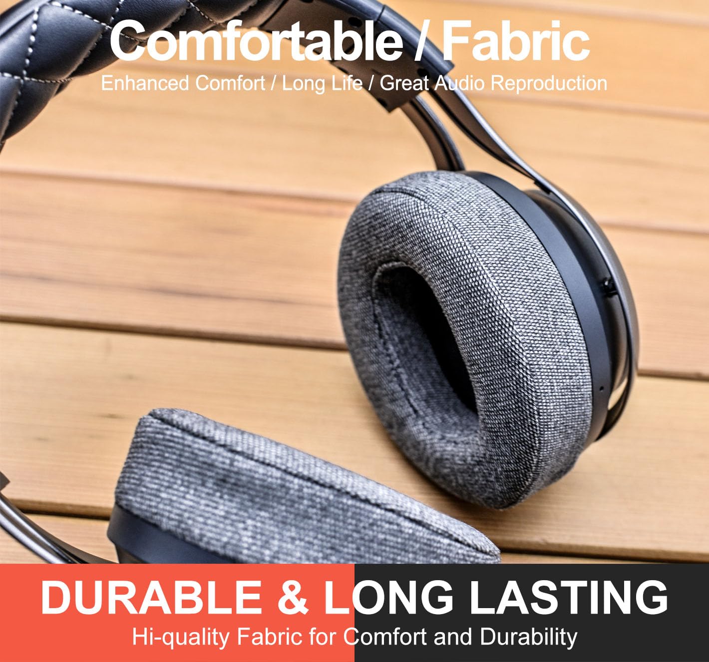 Almohadillas de repuesto compatibles con auriculares LS35X LS50X LS31 LS41 de LTYIVABHTTW I Mejora la durabilidad y el sonido (tela gris cómoda)