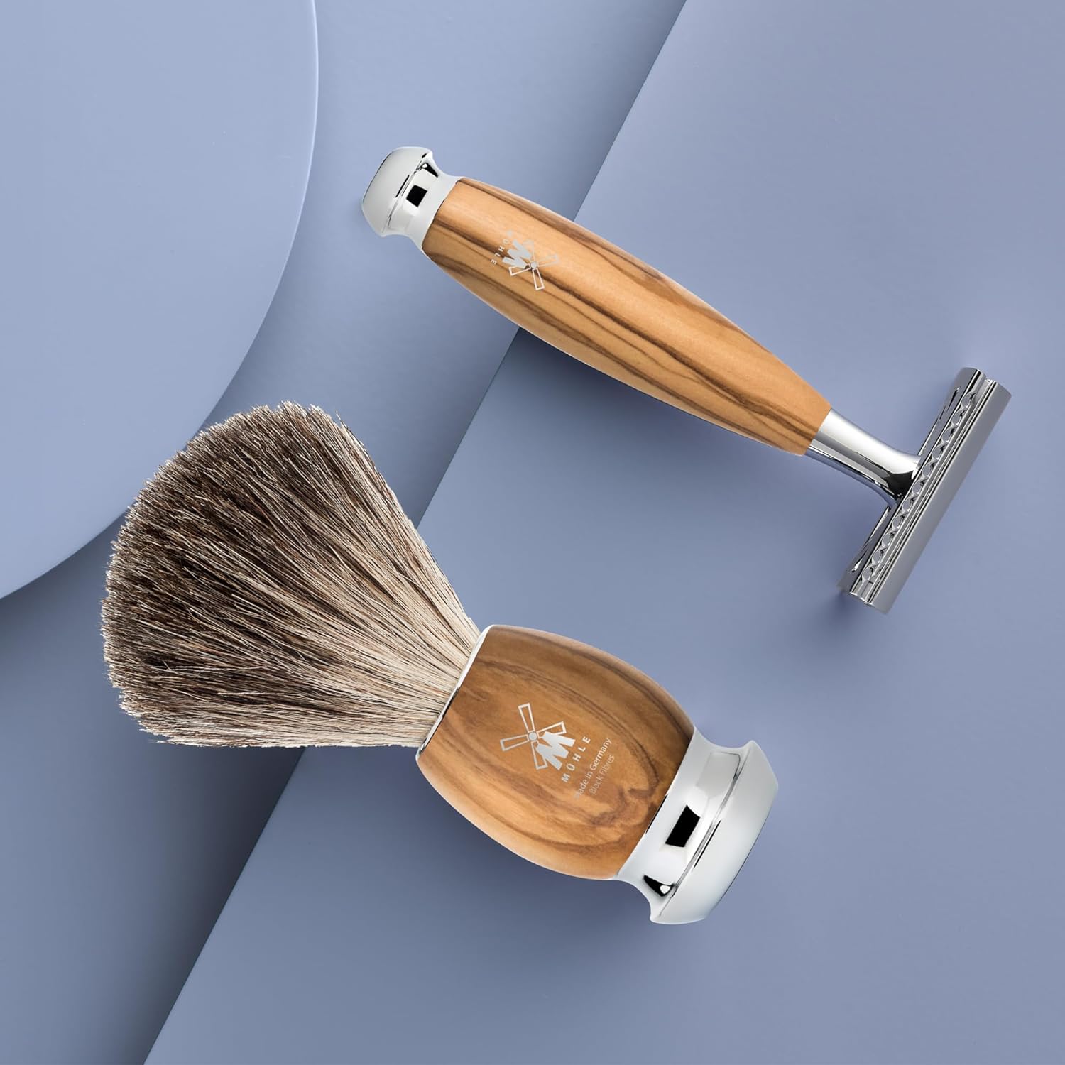 MÜHLE Pure Badger Shaving Brush (Olive Wood)