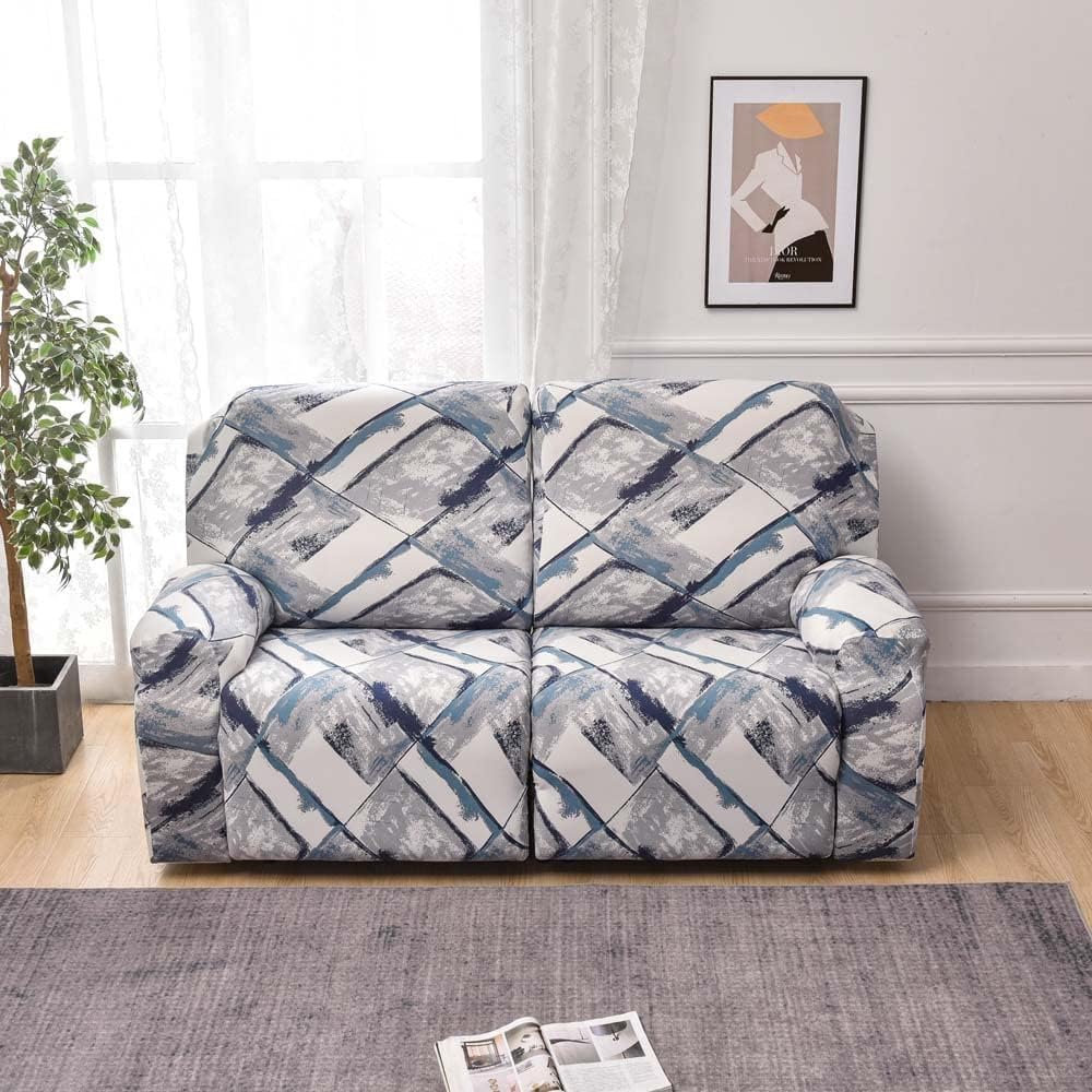 Housse de canapé inclinable et relaxante extensible 2 places, housse de canapé inclinable universelle avec poches, housse de chaise lavable 6 pièces, housses de canapé de massage électrique(#30)