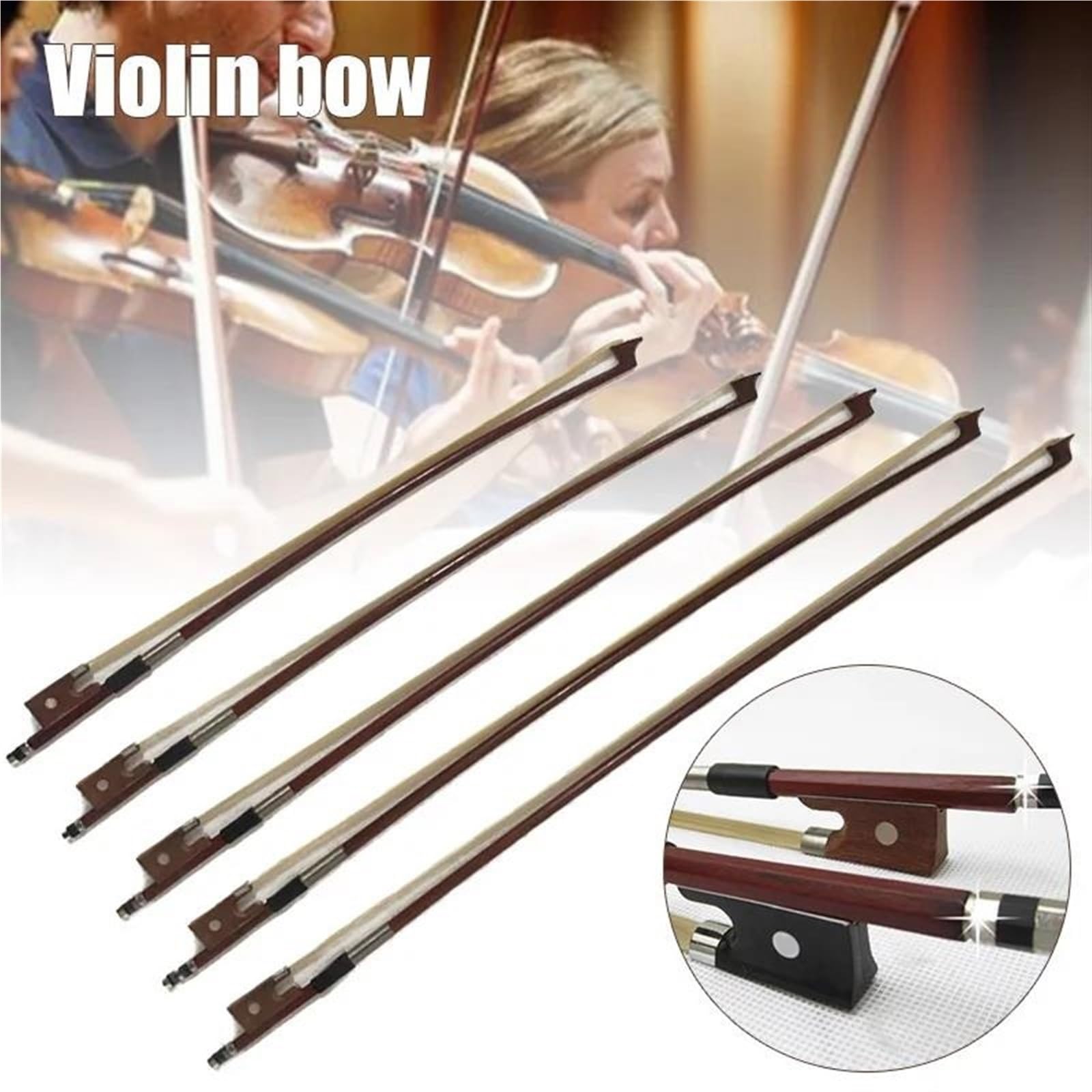 Arco di violino Arco per violino Accessori per violino adatti a negozi di violini Scuole di musica per principianti Strumenti musicali(1/2)