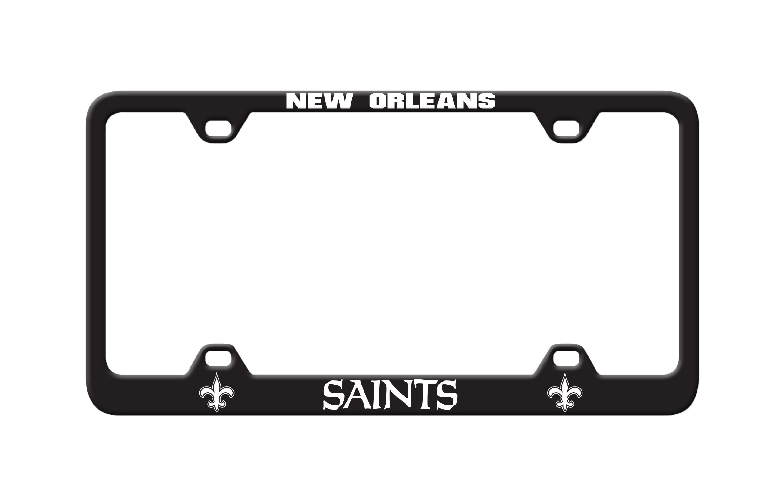 Fremont Die NFL New Orleans Saints Laser Engraved License Plate Frame, 6