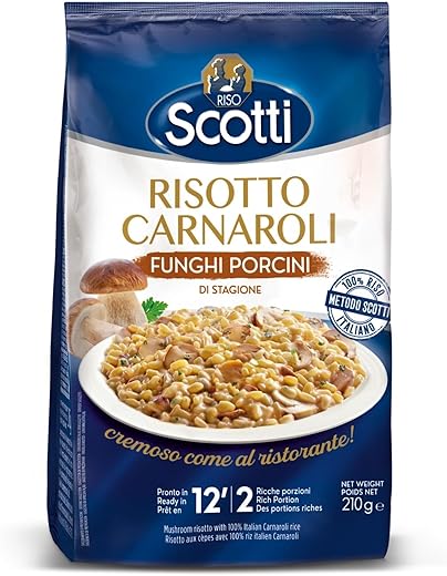 Riso Scotti - Risotto Porcino di Stagione - Riso Carnaroli Senza Glutine - 210 gr