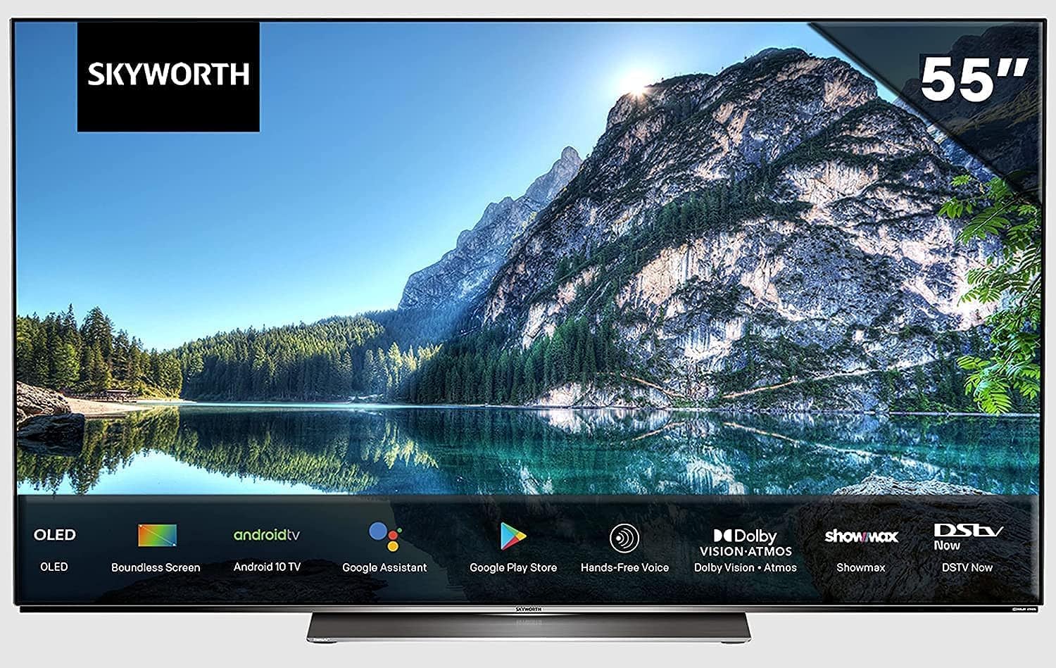 SKYWORTH 55 Inch TV MDA UHD Smart TV, With Dolby Vision HDR, DTS Virtual X, YouTube, Netflix, Freeview Play & Alexa Built-in, Bluetooth & WiFi Black Model 55SXC9800-1 Year Full Warranty.