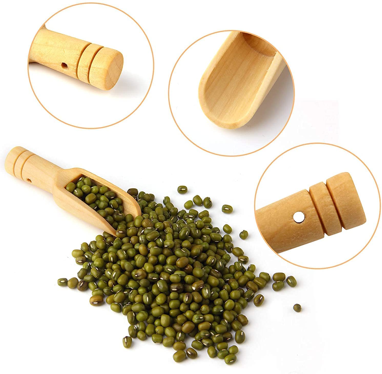 Small Wooden Spoons, Mini Wooden Salt Spoons Tasting Spoon Wooden Soup Spoon Serving Spoon For Coffee Tea Jam Bath Salts