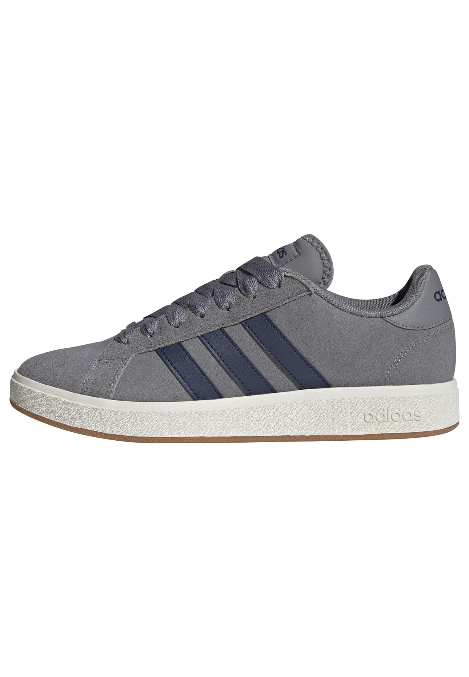 Adidas Uomo Grand Court Base 00s Shoes, Grey Three/Dark Blue/off White, 41 1/3 EU