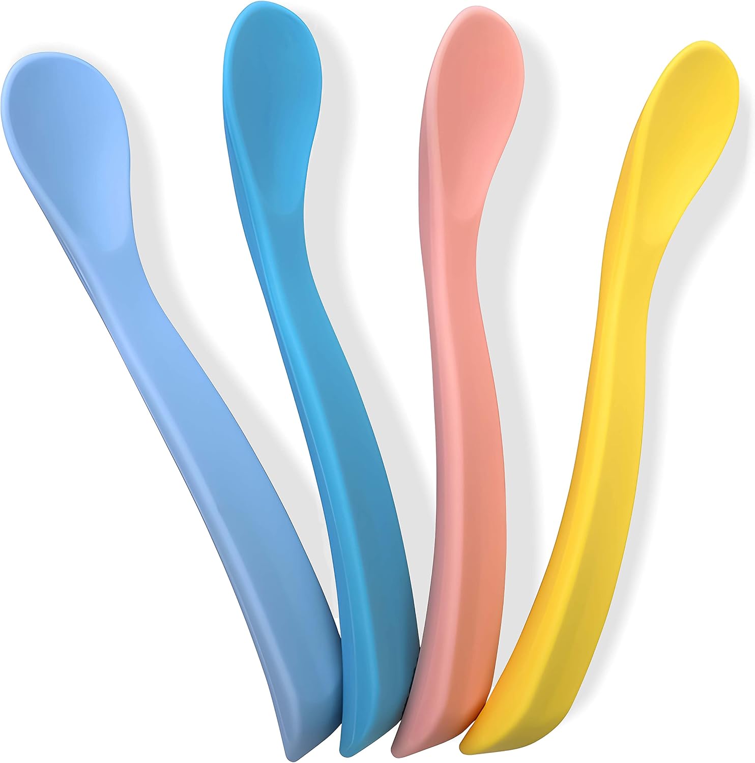 5er Set Silikon-Lernlöffel Für Babys - BLW Beikostlöffel Ab 4-6 Monaten