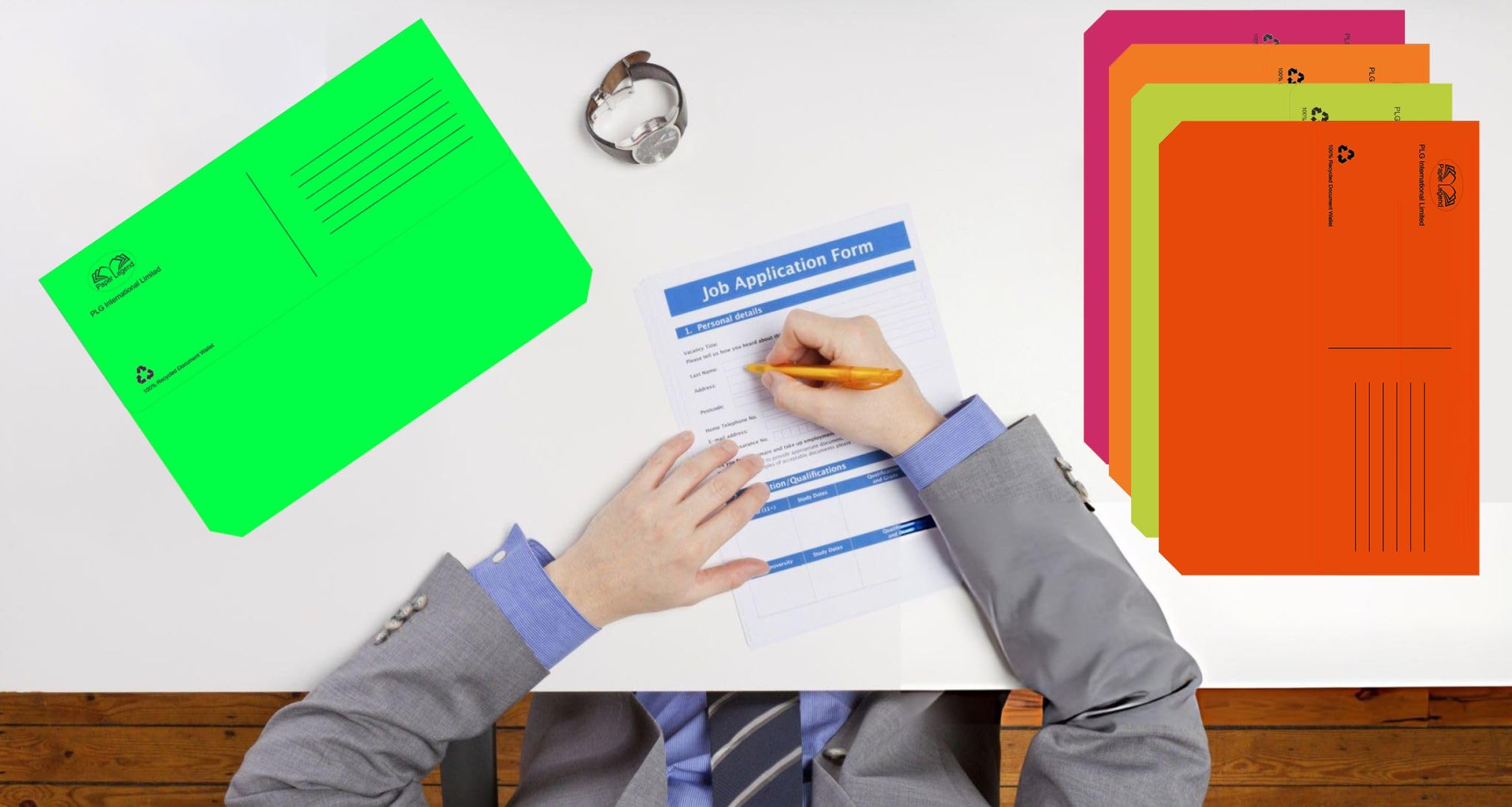 Exacompta Europa Document Wallets, 265 Gsm, A3 - Assorted Colours, Pack