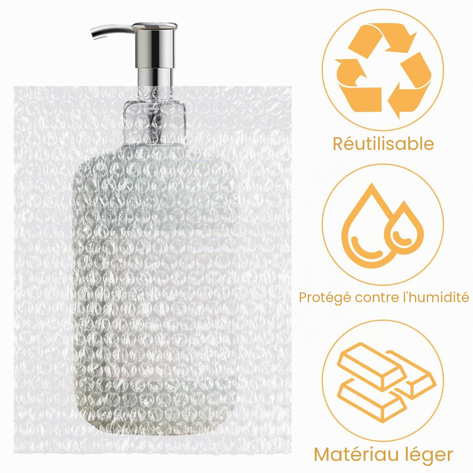 Lot de 200 Pochettes à Bulles 15x20cm, Sacs de Protection Antichoc en Plastique à Bulles pour Expédition, Enveloppes à Bulles pour Objets Fragiles, Emballage, Transparent