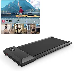 Walking Pad Raceable, MJWW Laufband für Zuhause Max 136kg Geeignet für High-Tech Wearable Devices, Mini Laufband mit APP Steuerung und Trainingskursen