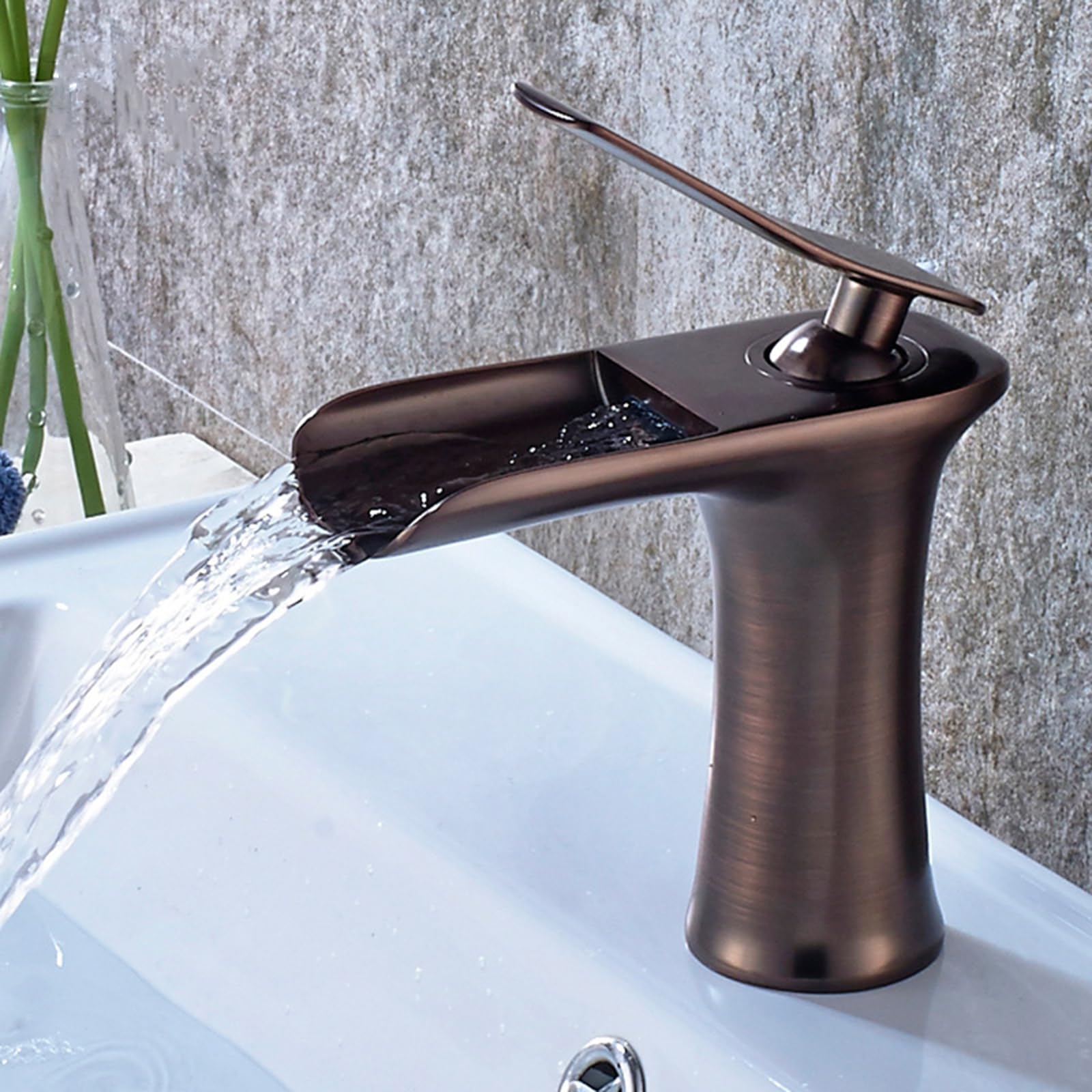 Mitigeur cascade laiton retro anti calcaire pour vasque Heigu