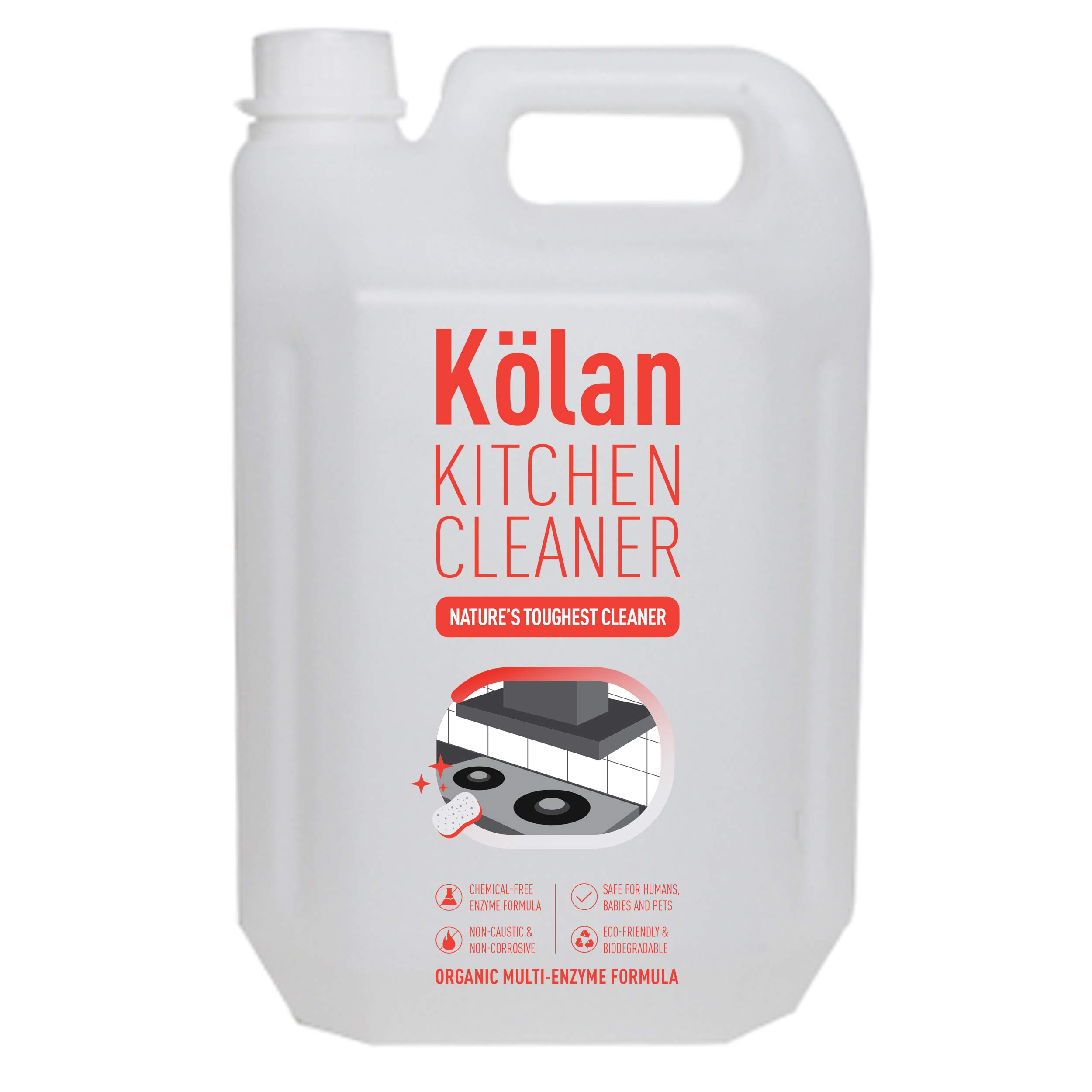 Kolan Kitchen Cleaner Natures Toughest Cleaner Organic Multi-Enzyme Formula, Biodegradable, 169 fl oz / 5 L (B087V7VR8G) Amazon Price History, Amazon Price Tracker
