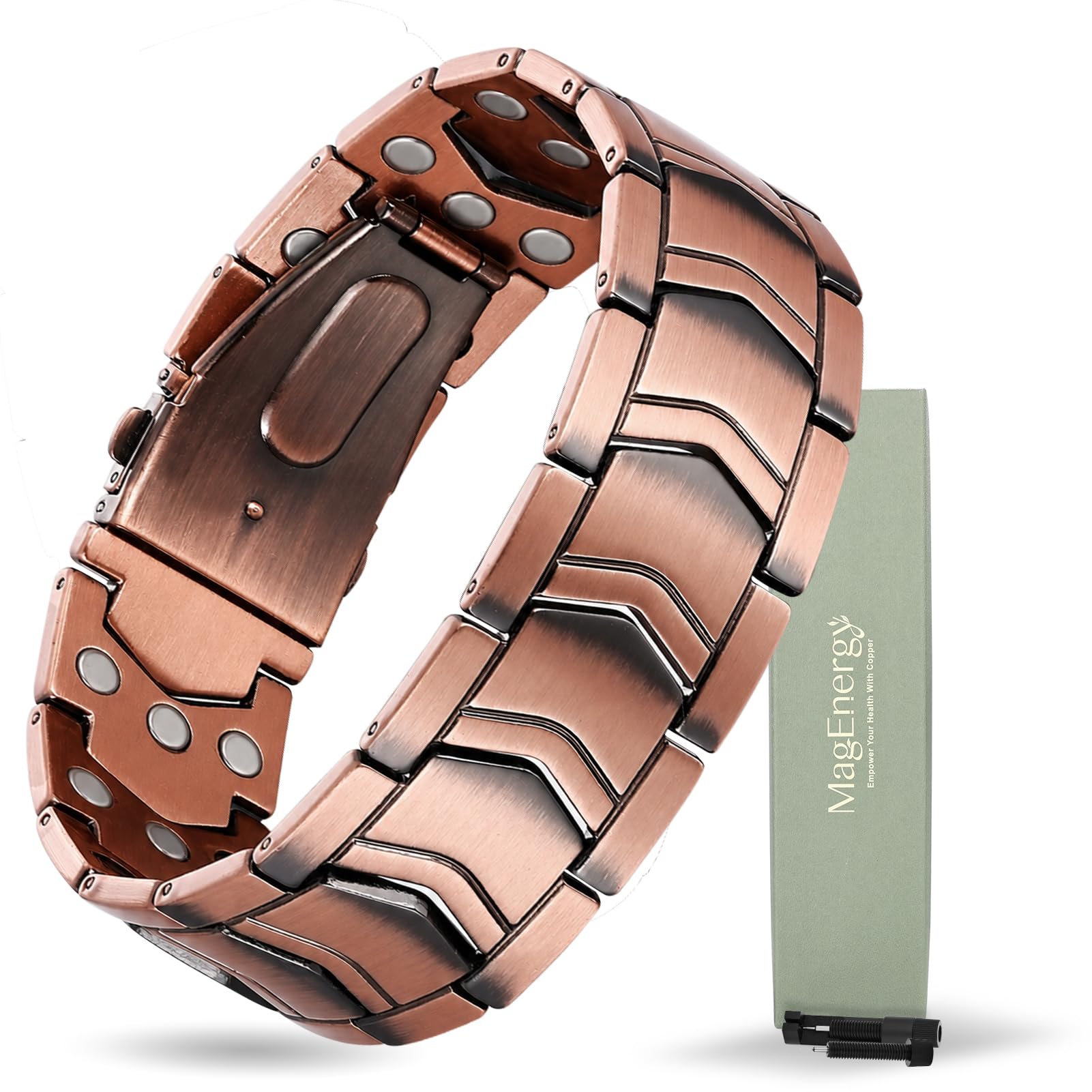 MagEnergy Copper Bracelet for Men-3X Copper Magnetic Bracelets