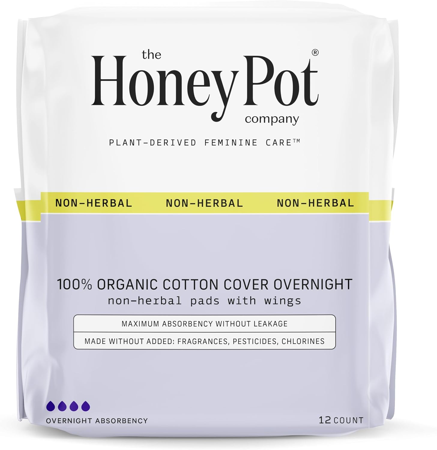 The Honey Pot Company – Pads for Women – Non-Herbal Overnight Pads w/Wings – Organic Cotton Cover, & Ultra-Absorbent Pulp Core – Sanitary Pads for Women – Feminine Care – FSA & HSA Eligible – 16 ct The Honey Pot Company – Pads for Women – Non-Herbal Overnight Pads w/Wings – Organic Cotton Cover, & Ultra-Absorbent Pulp Core – Sanitary Pads for Women – Feminine Care – FSA & HSA Eligible – 16 ct