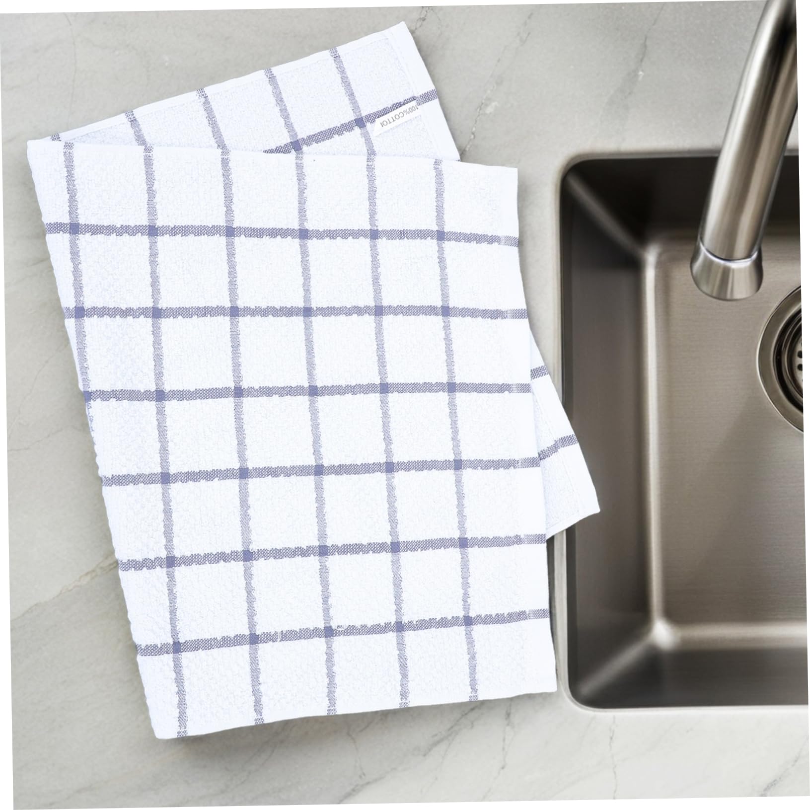 Luxshiny Paños de Cocina de Algodón Absorbente, 6 Piezas Multiusos