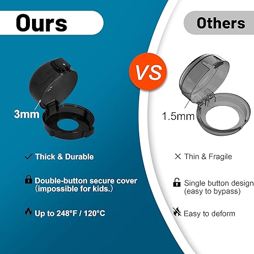 Miniatura 4 de Paquete de 5 fundas para pomos de horno para seguridad infantil, fundas de seguridad negras para pomos de estufa y cerraduras de estufa de gas,