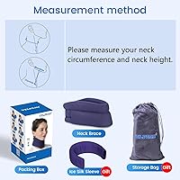 Vista 6 de Velpeau Collar Cervical para Dolor de Cuello y Soporte - Collar Cervical Suave para Dormir en la Cama, Descansar, Dormir en Posición Vertical