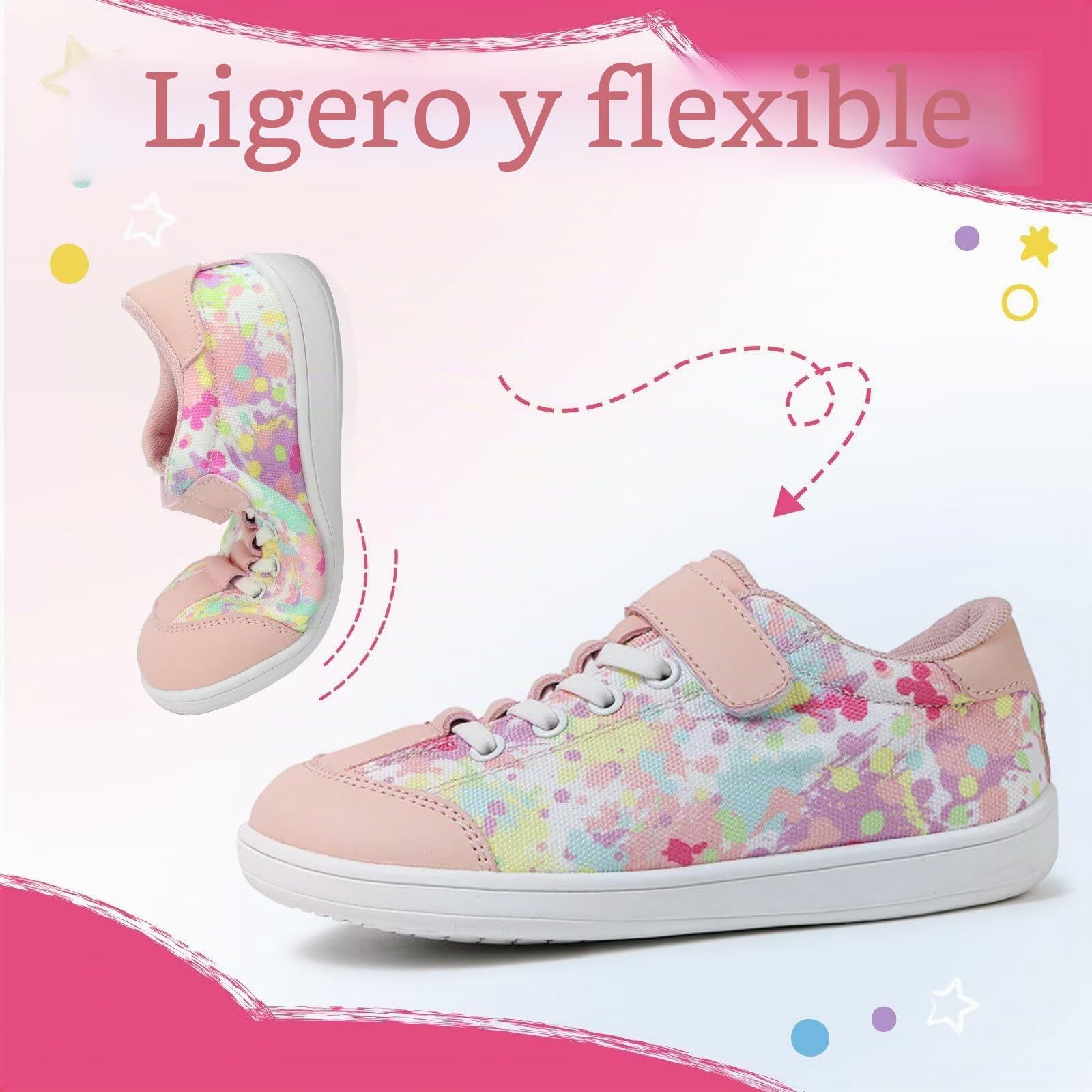 Calzado Barefoot Niño Antideslizante Transpirables Zapatos Descalzos Ancho Deportivas Adhesivo Doble Cara Niñas Chico