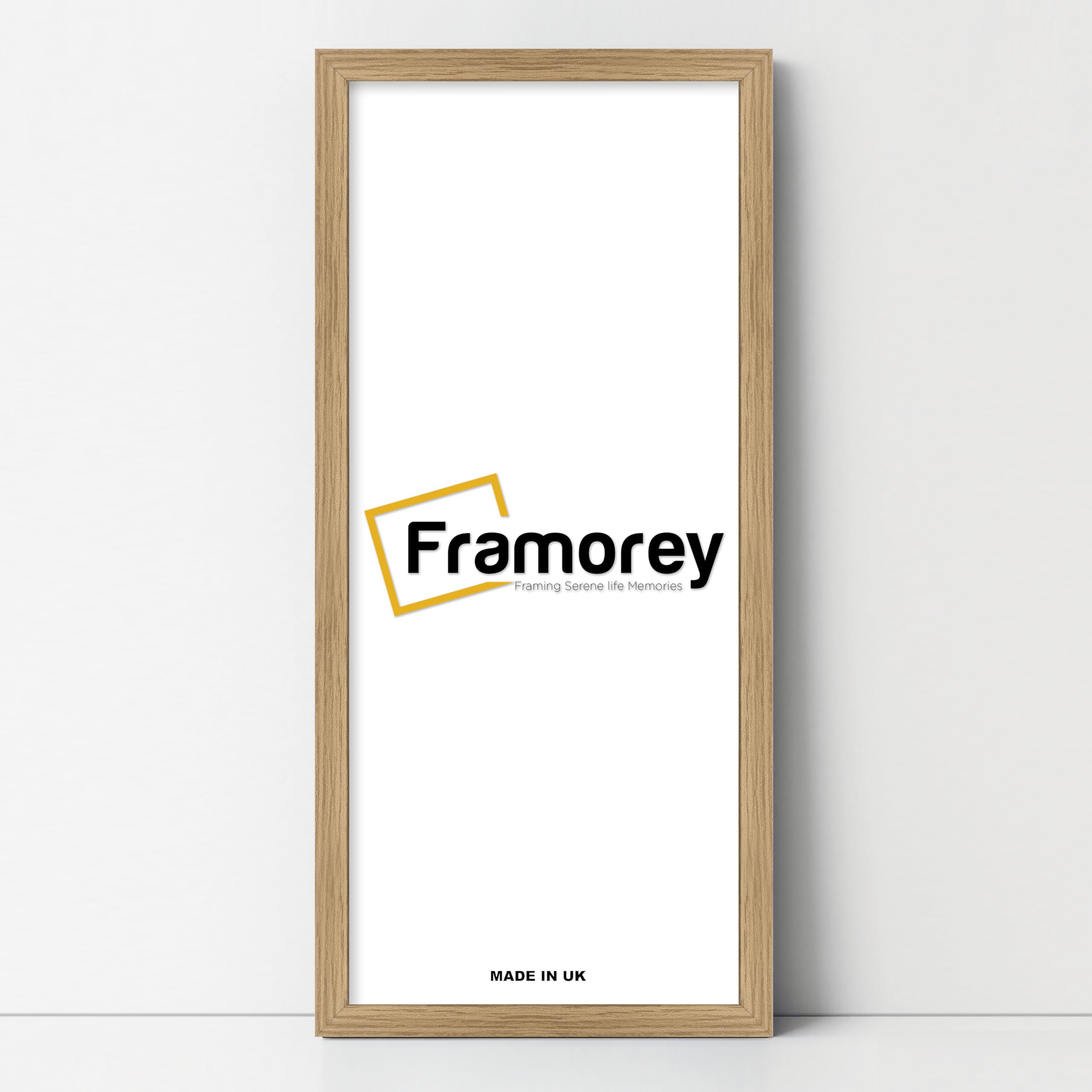 FRAMOREY Oak Wood Effect Frame, Panorama Style Picture Frame, 16x5 Inch Size Wall Art Hanging Photo Frame, Home Decor Frame, Best Picture Frame For Gifts