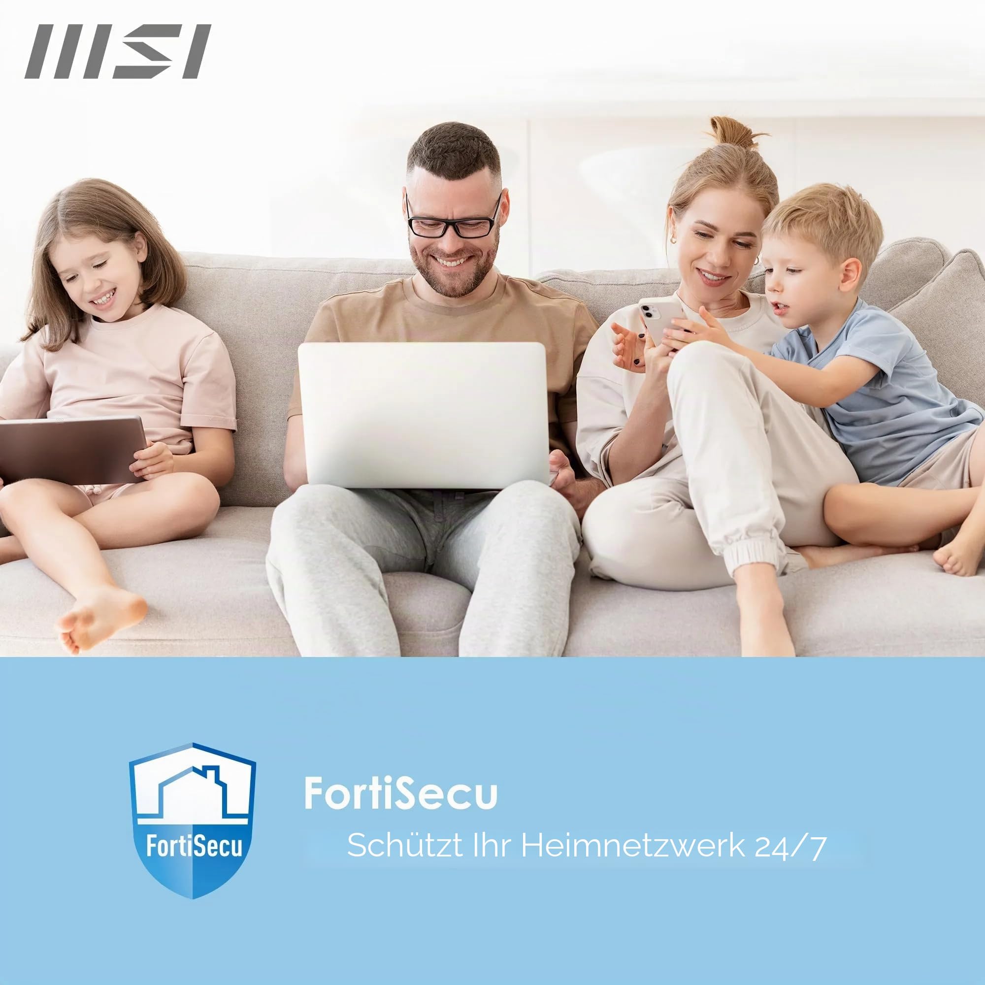 MSI Roamii BE Pro 2-Pack - WiFi 7 BE9400Mbps WLAN-System für das ganze Haus, 2,5-G-Anschlüsse, Sicherheits- und Kindersicherungsfunktionen, VPN-Service