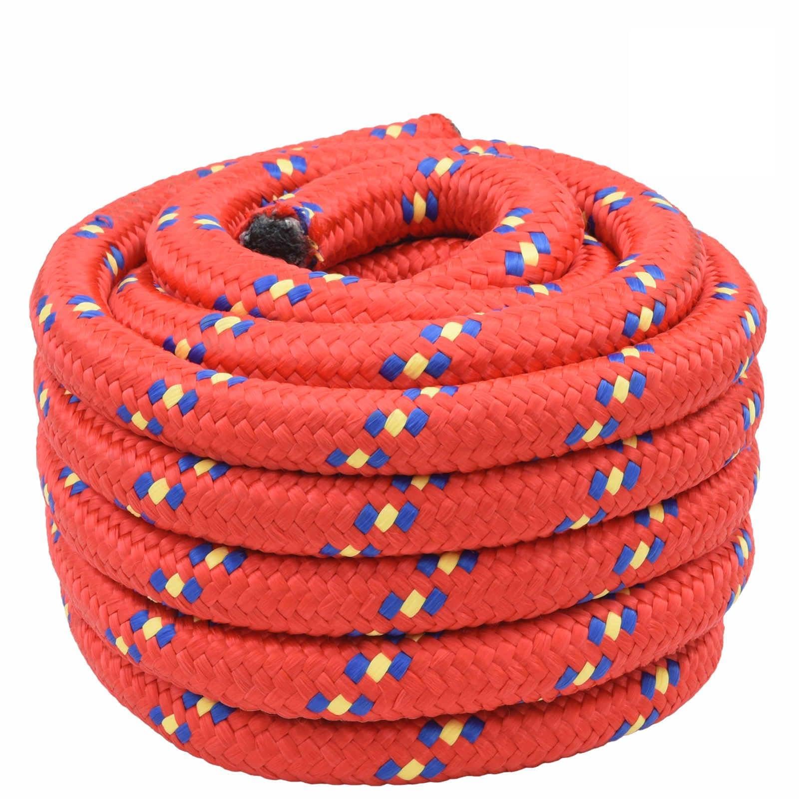 Cuerda Trenzada de la línea Outdoor, Cuerda for Barco PP Rojo 9kg Resistente a la Intemperie a los Rayos UV al desgarro Robusto for Taller de Camping Marino