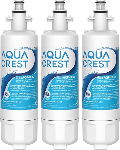 LT700P Filtro de agua de repuesto de AQUACREST, compatible con LG LT700P, ADQ36006101, ADQ36006102, Kenmore 9690, 46-9690, paquete de 3, el paquete