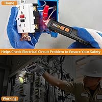 Vista 5 de Neoteck 12-1000V Detector de voltaje sin contacto con linterna LED, alarma de zumbador, juicio de cable vivo/nulo - Negro