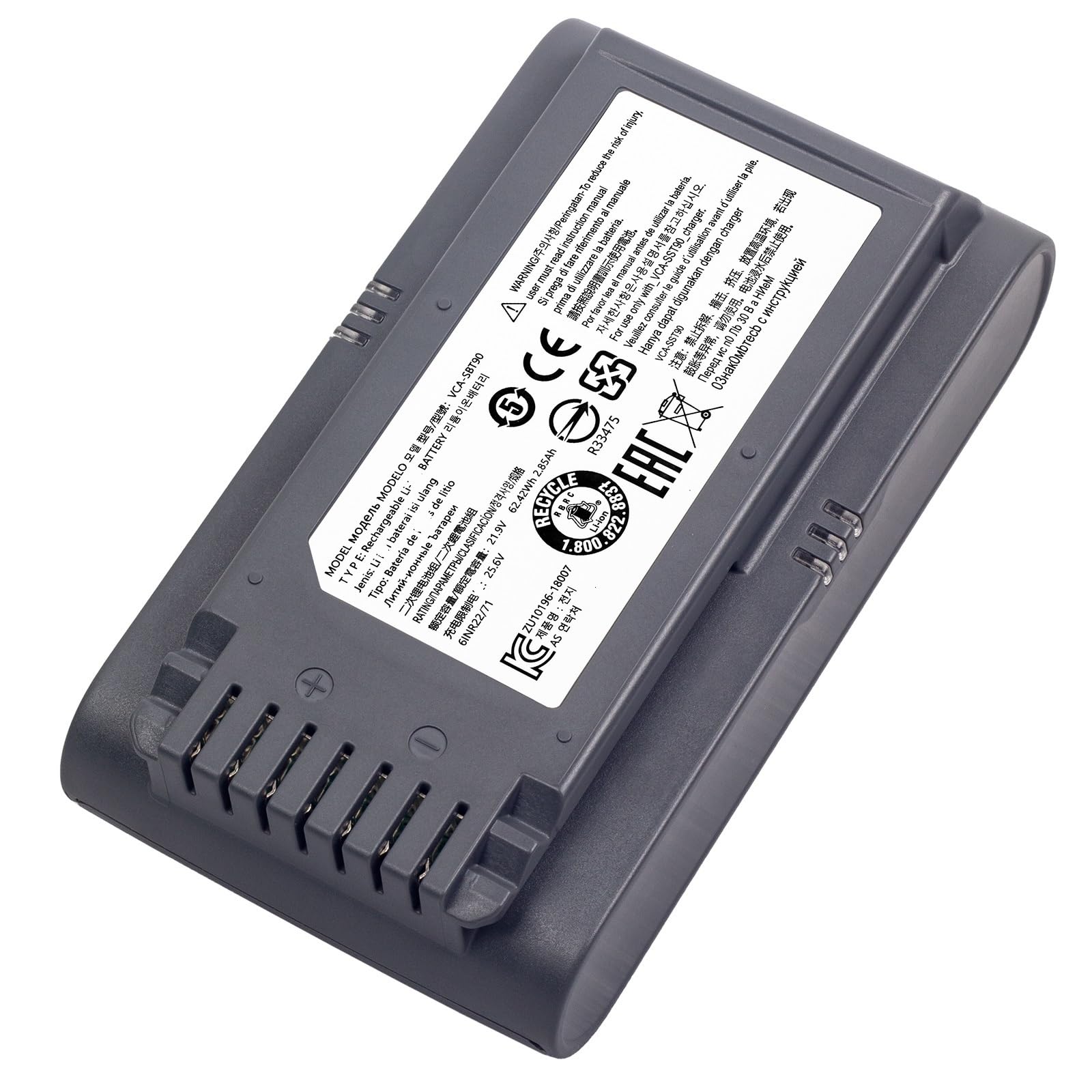 2850 mAh Akku for Handstaubsauger, 21,9 V. Kompatibel mit Samsung VS9000, JET90, JET75, VCA-SBT90