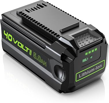 40.0V 4.0AH Lithium-Ion Battery Relpacement for Greenworks Tools 40V battery 29472 29462 2901319 24282 24252,Compatible with Wireless Pruning Machine,Cordless String Trimmer and all Greenworks Tools