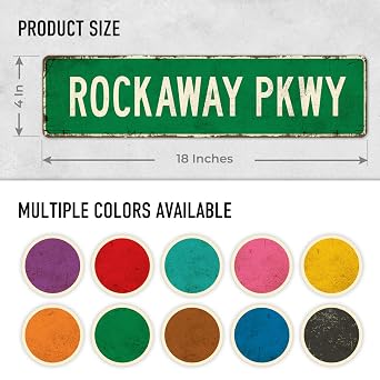 Custom Rustic Sign, Personalized Decor Street Signs Gift, 24x6 Inches, ACM, Fade Resistant, Made in USA
