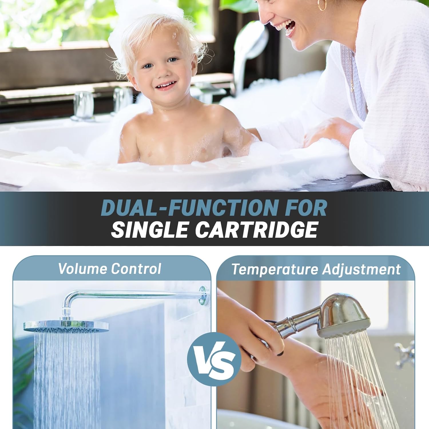 RP47201 Cartridge Fit for Delta 17/17T Multichoice Cartridge, Shower Cartridge Thermostatic Cartridge Assembly for Delta Faucet 17T Series - Chrome Finish