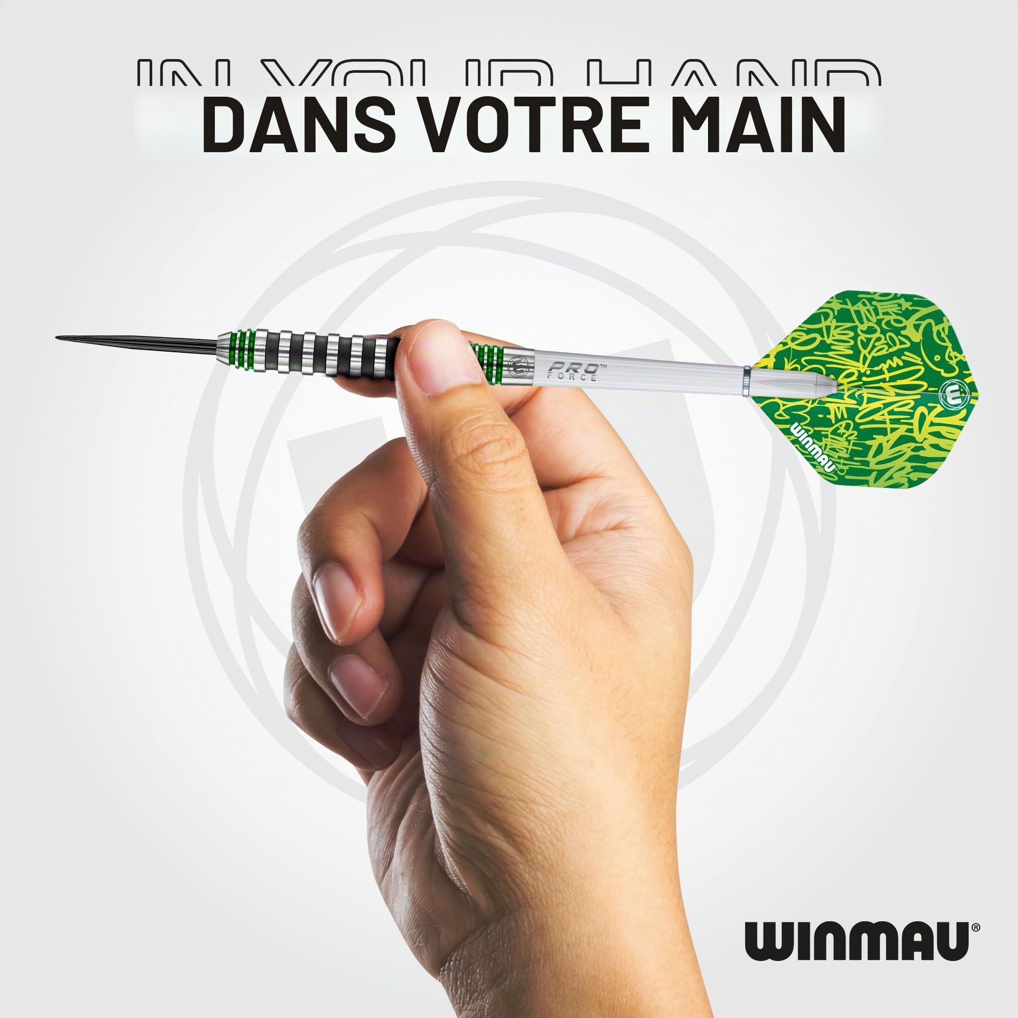 WINMAU Advance 500 Series Professional Tungsten Steeltip Darts Set with Flights and Shafts (Stems)