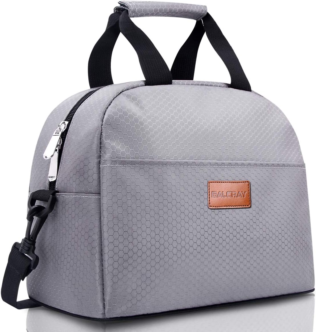 BALORAY Lunch Bags for Men Women with Shoulder Strap, Insulated Lunch Bag with Large Capacity Lunch Box for Women Lunch Tote bag Lunch Container for Work Picnic Travel (Grey)