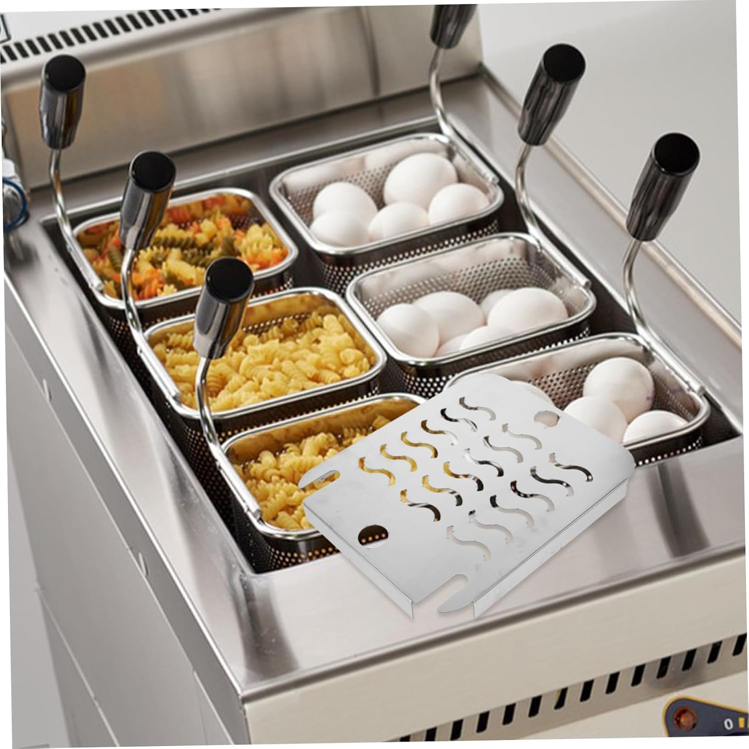 Electric Fryer Basket Crumb Screen Food Debris Screen Stainless Steel Easy to Clean Deep Fryer Accessory