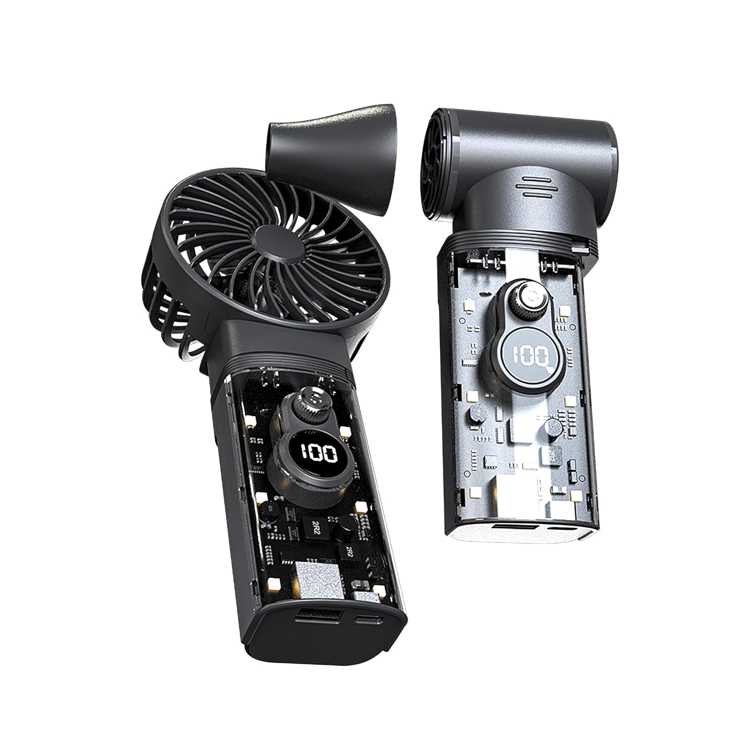 Compressed air Duster 100,000 RPM High-Speed Turbo Fan with 35m/s Airflow, 10,000mAh Power Bank Function for Computer Dusting and BBQ Ignition