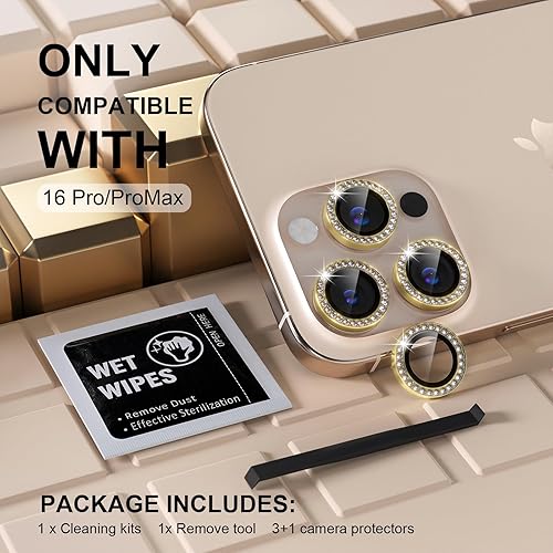 Miniatura 239 de Misea [3+1] Protector de lente de cámara para iPhone 14 Pro/iPhone 14 Pro Max, protector de pantalla de vidrio templado 9H, protector de pantalla